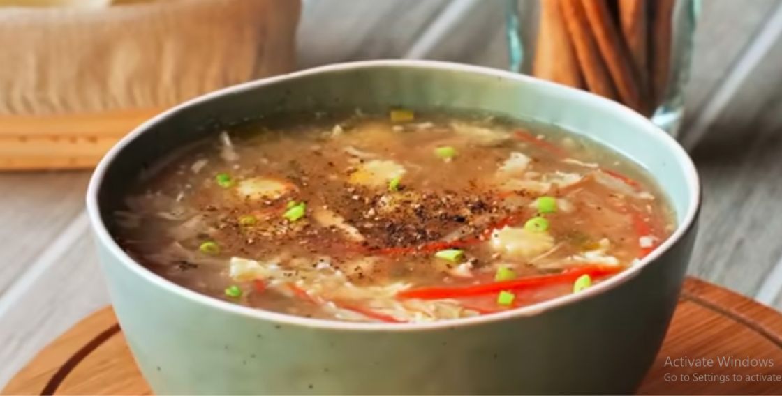 Delicious Chinese soup with meat